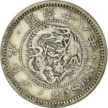 Coin, Japan, Mutsuhito, 20 Sen, 1885, EF(40-45), Silver, KM:24
