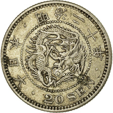 Coin, Japan, Mutsuhito, 20 Sen, 1887, AU(50-53), Silver, KM:24