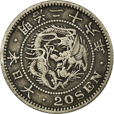 Coin, Japan, Mutsuhito, 20 Sen, 1893, EF(40-45), Silver, KM:24