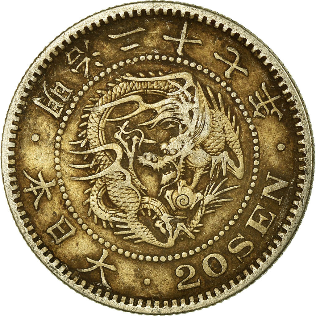 Coin, Japan, Mutsuhito, 20 Sen, 1894, EF(40-45), Silver, KM:24