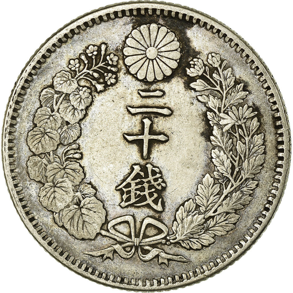 Coin, Japan, Mutsuhito, 20 Sen, 1895, AU(50-53), Silver, KM:24
