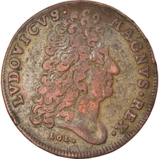 France, Token, Louis XIV, Comptabilité des Bâtiments du Roi, VF(30-35), Copper