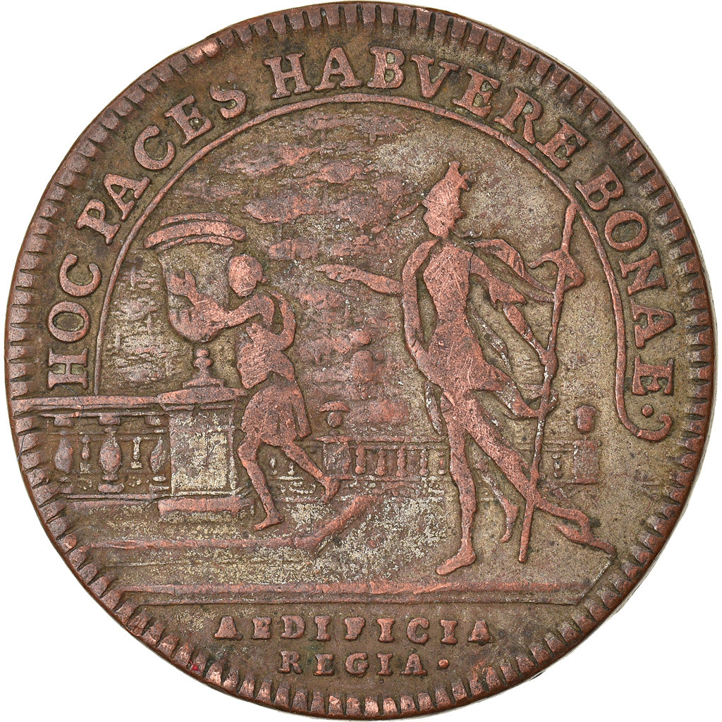 France, Token, Louis XIV, Comptabilité des Bâtiments du Roi, VF(30-35), Copper