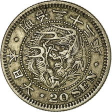 Coin, Japan, Mutsuhito, 20 Sen, 1899, AU(50-53), Silver, KM:24