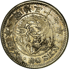 Coin, Japan, Mutsuhito, 20 Sen, 1904, AU(50-53), Silver, KM:24