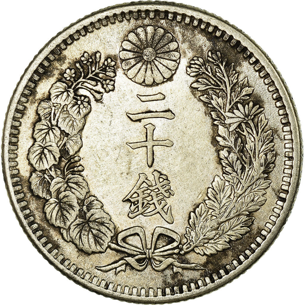 Coin, Japan, Mutsuhito, 20 Sen, 1905, AU(55-58), Silver, KM:24