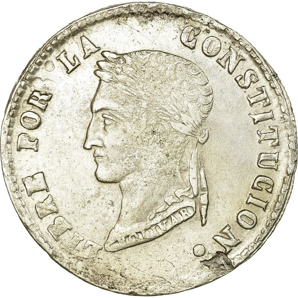Moneda, Bolivia, 4 Soles, 1856, Potosi, MBC, Plata, KM:123.2