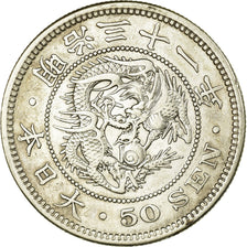 Coin, Japan, Mutsuhito, 50 Sen, 1898, AU(50-53), Silver, KM:25