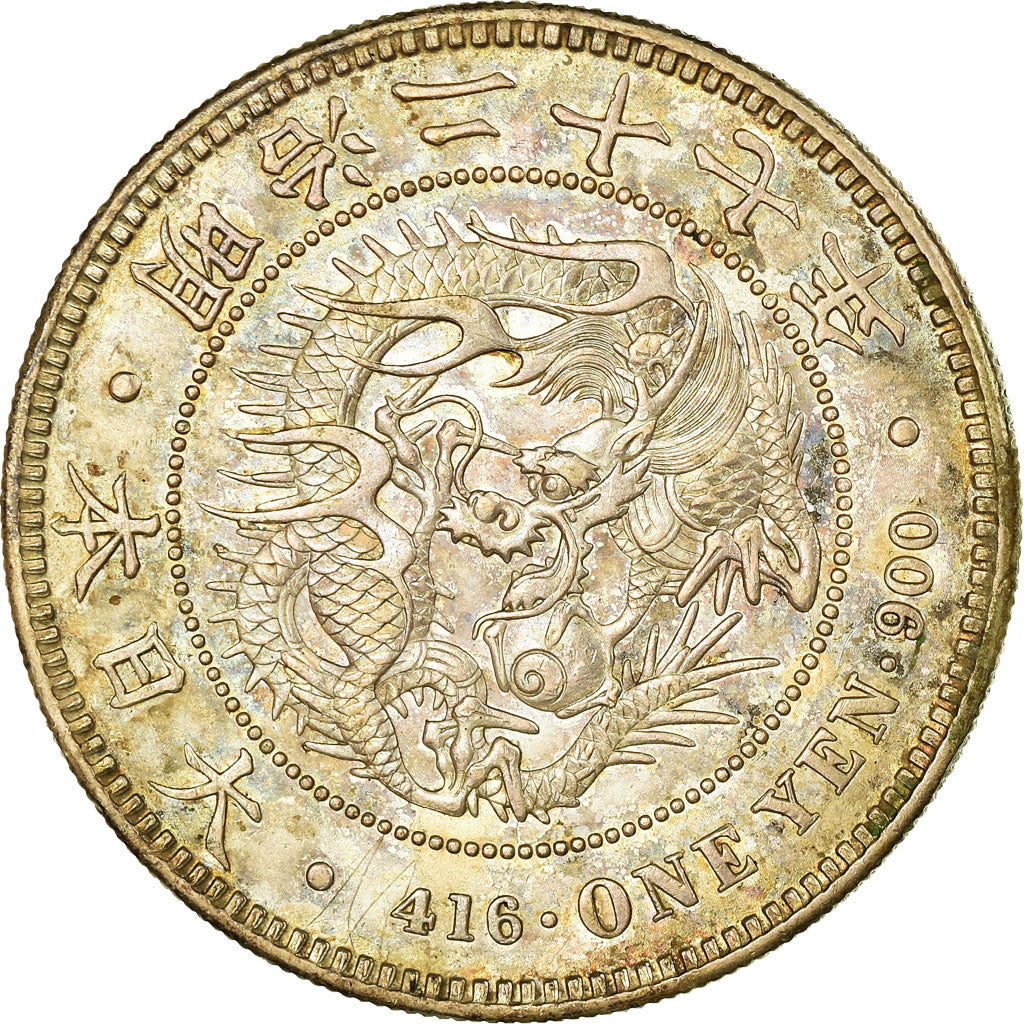 Coin, Japan, Mutsuhito, Yen, 1894, AU(55-58), Silver, KM:A25.3