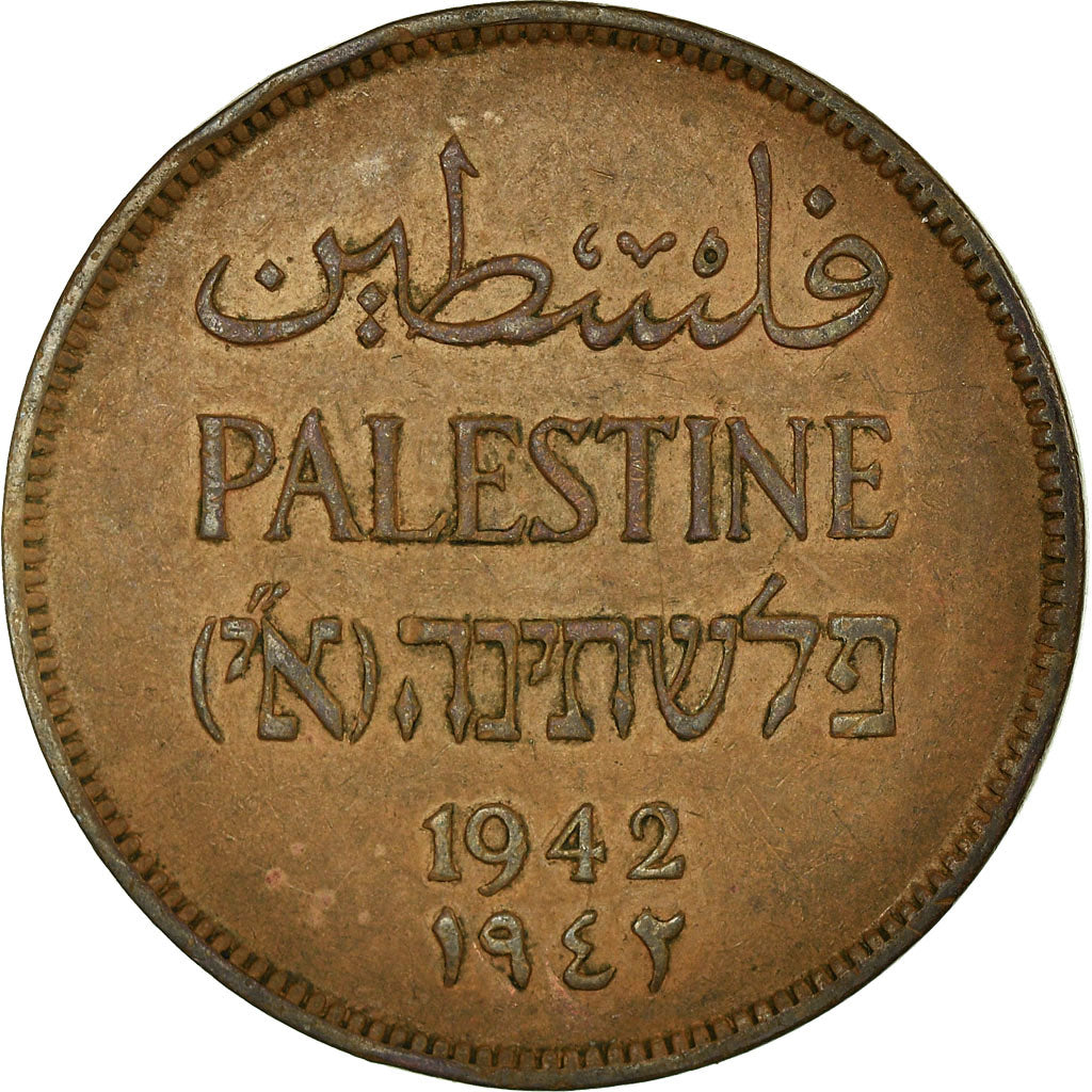 Münze, Palästina, 2 Mils, 1942, SS, Bronze, KM:2
