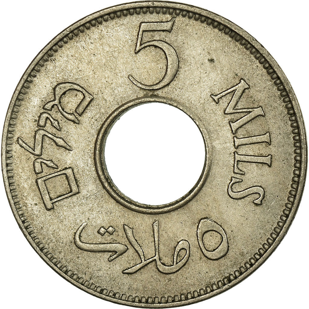 Coin, Palestine, 5 Mils, 1934, AU(50-53), Copper-nickel, KM:3