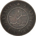 NETHERLANDS EAST INDIES, William III, Cent, 1858, Utrecht, Caduceus, Copper