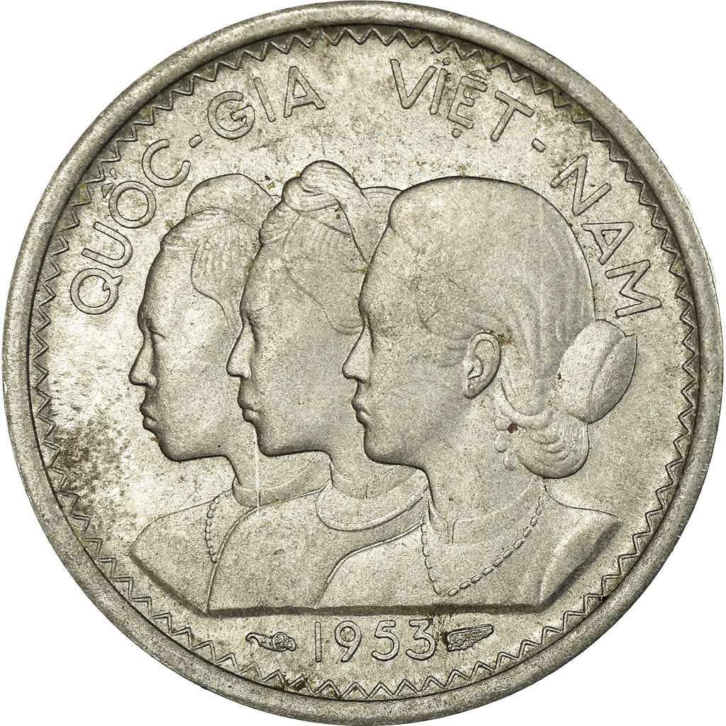 Moneta, Vietnam, STATE OF SOUTH VIET NAM, 10 Su, 1953, Paris, BB+, Alluminio