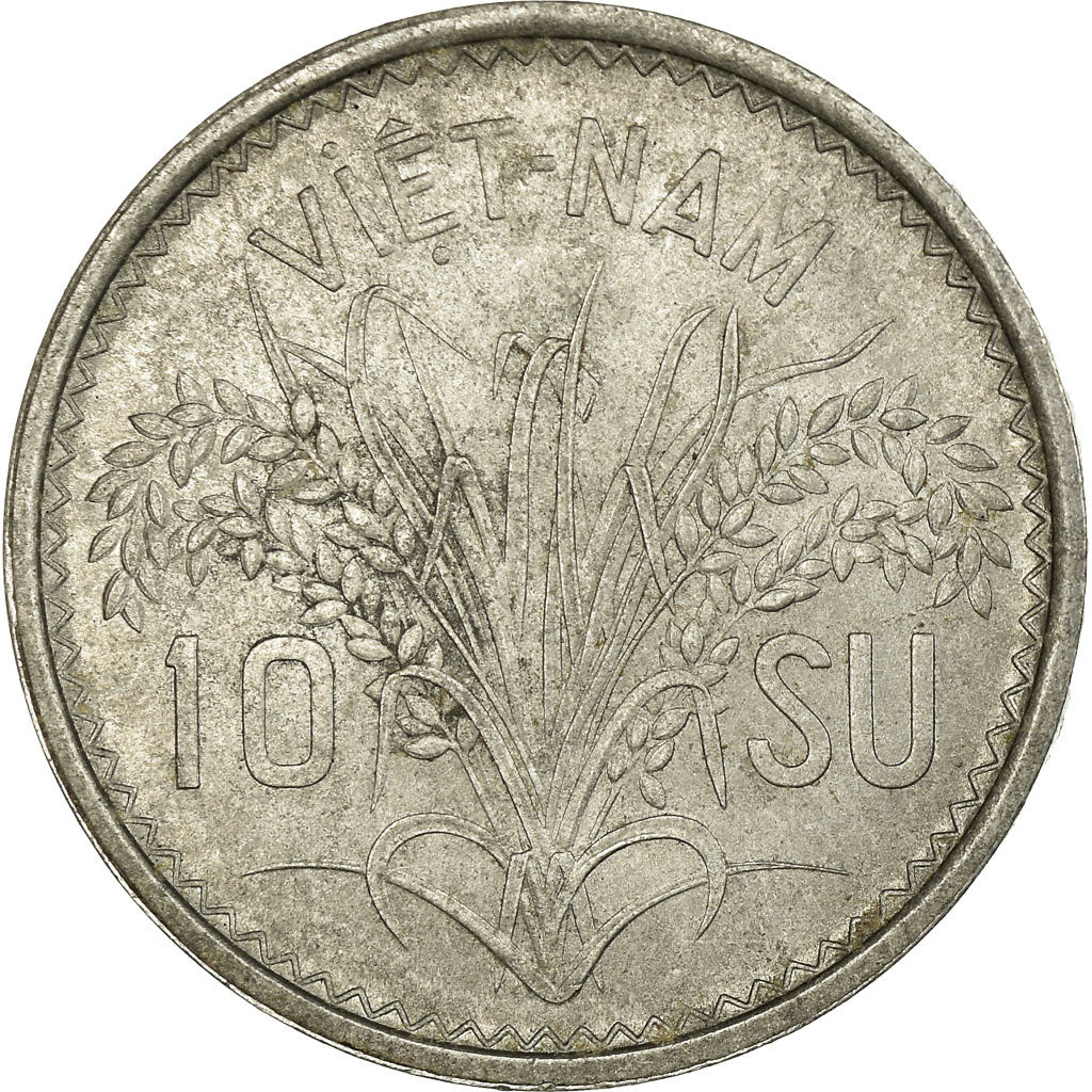 Moneta, Vietnam, STATE OF SOUTH VIET NAM, 10 Su, 1953, Paris, BB+, Alluminio
