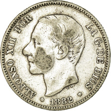 Coin, Spain, Alfonso XII, 2 Pesetas, 1882, Madrid, VF(30-35), Silver, KM:678.2