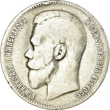 Monnaie, Russie, Nicholas II, Rouble, 1898, St. Petersburg, TB, Argent, KM:59.3