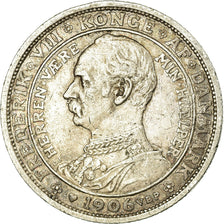 Coin, Denmark, Frederik VIII, 2 Kroner, 1906, Copenhagen, AU(50-53), Silver