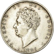Monnaie, Grande-Bretagne, George IV, 1/2 Crown, 1826, Londres, SUP, Argent