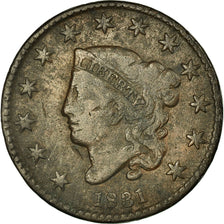 Coin, United States, Coronet Cent, Cent, 1831, U.S. Mint, F(12-15), Copper