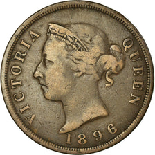 Moneda, Chipre, Victoria, Piastre, 1896, BC+, Bronce, KM:3.2