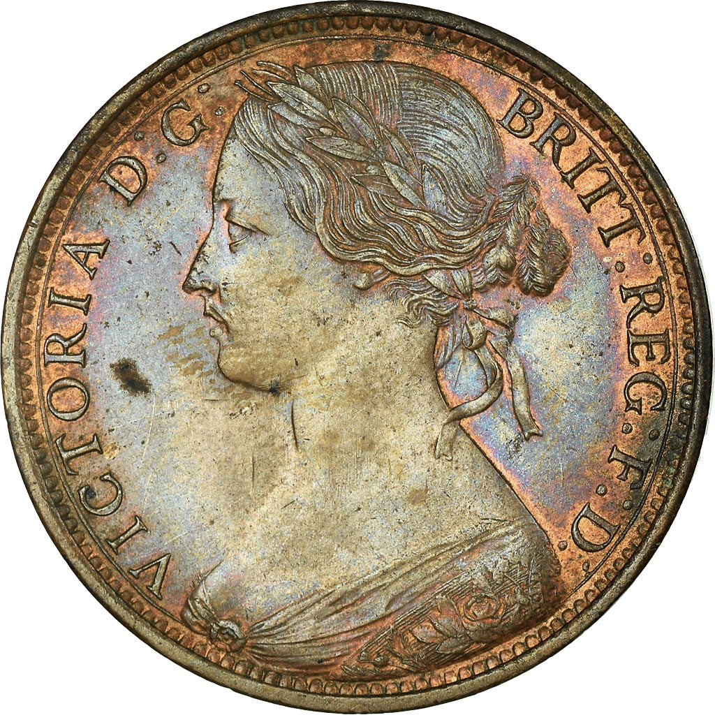 Coin, Great Britain, Victoria, Penny, 1862, MS(60-62), Bronze, KM:749.2