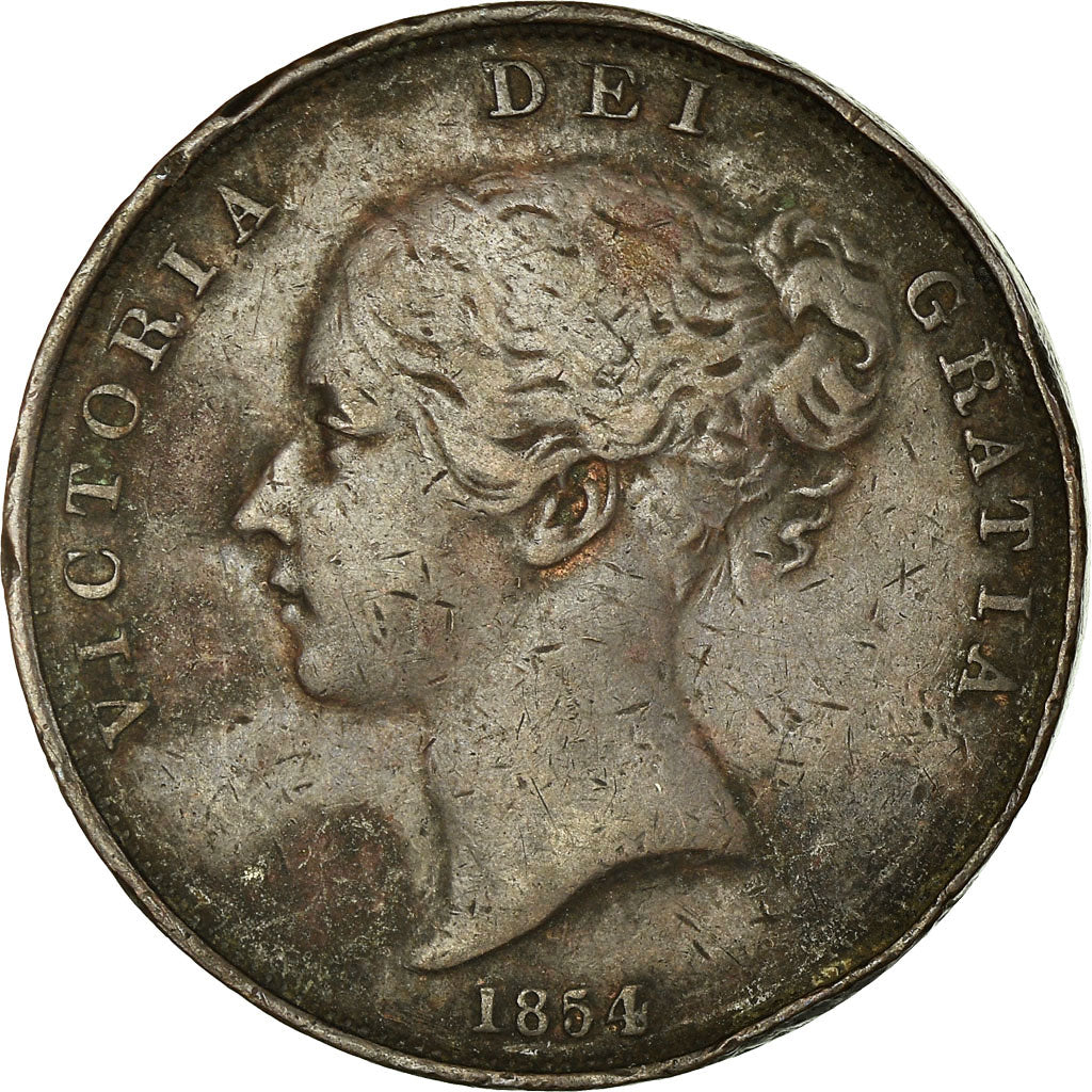 Coin, Great Britain, Victoria, Penny, 1854, VF(30-35), Copper, KM:739