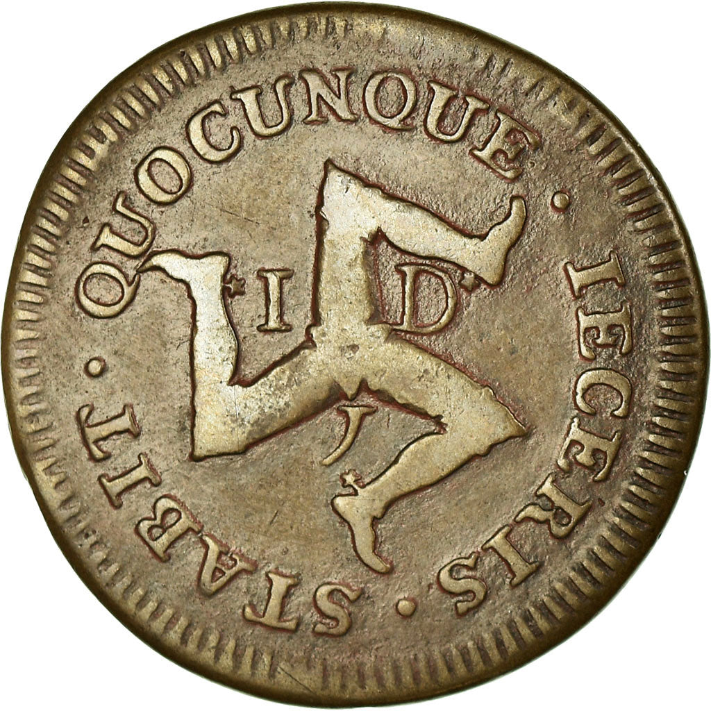 Coin, Isle of Man, Penny, 1733, Pobjoy Mint, VF(30-35), Bronze, KM:5a