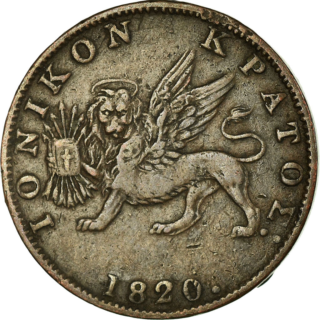 Münze, IONIAN ISLANDS, Britannia, 2 Lepta, 1820, SS, Kupfer, KM:31