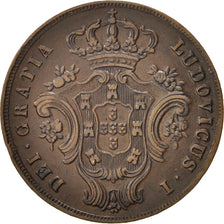 Coin, Azores, 10 Reis, 1865, AU(55-58), Copper, KM:14