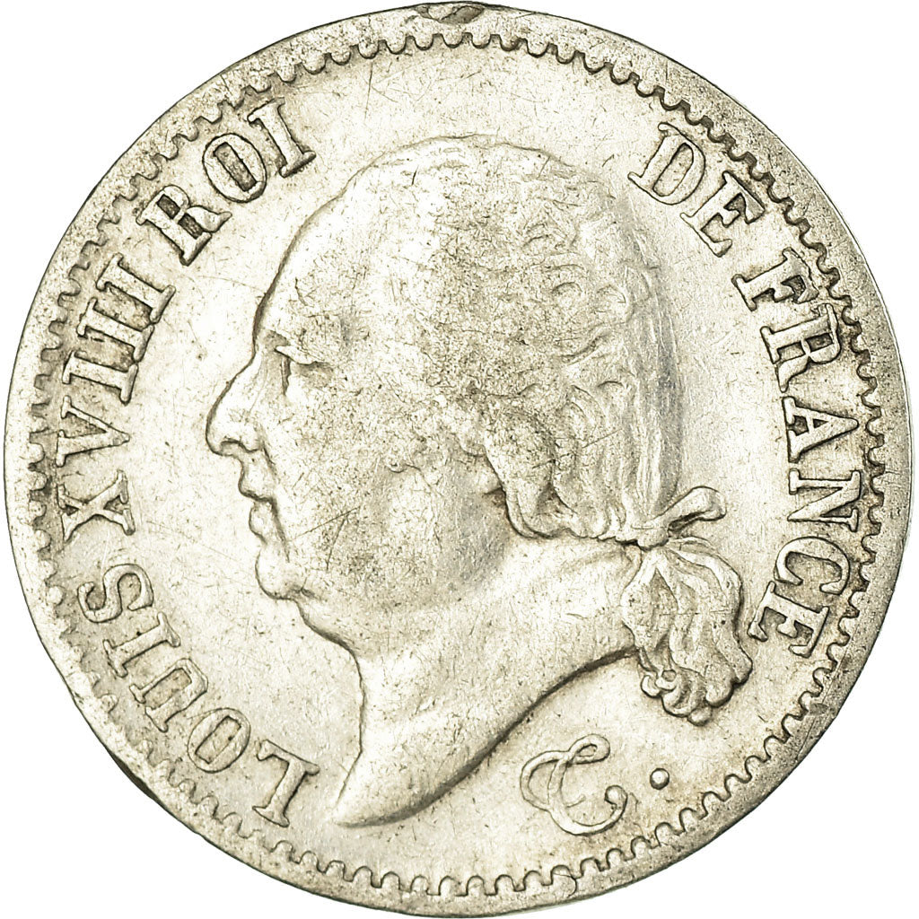 Monnaie, France, Louis XVIII, 1/4 Franc, 1817, Paris, TTB, Argent