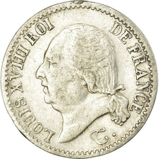 Monnaie, France, Louis XVIII, 1/4 Franc, 1817, Paris, TTB, Argent