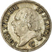 Coin, France, Louis XVIII, 1/4 Franc, 1824, Rouen, AU(50-53), Silver