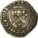 Coin, France, Charles VI, Blanc Guénar, Tournai, EF(40-45), Billon