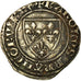 Moneta, Francja, Charles VI, Blanc Guénar, Tournai, EF(40-45), Bilon