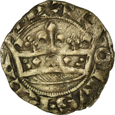 Coin, France, Charles IV, Double Parisis, 1322, EF(40-45), Billon, Duplessy:244b