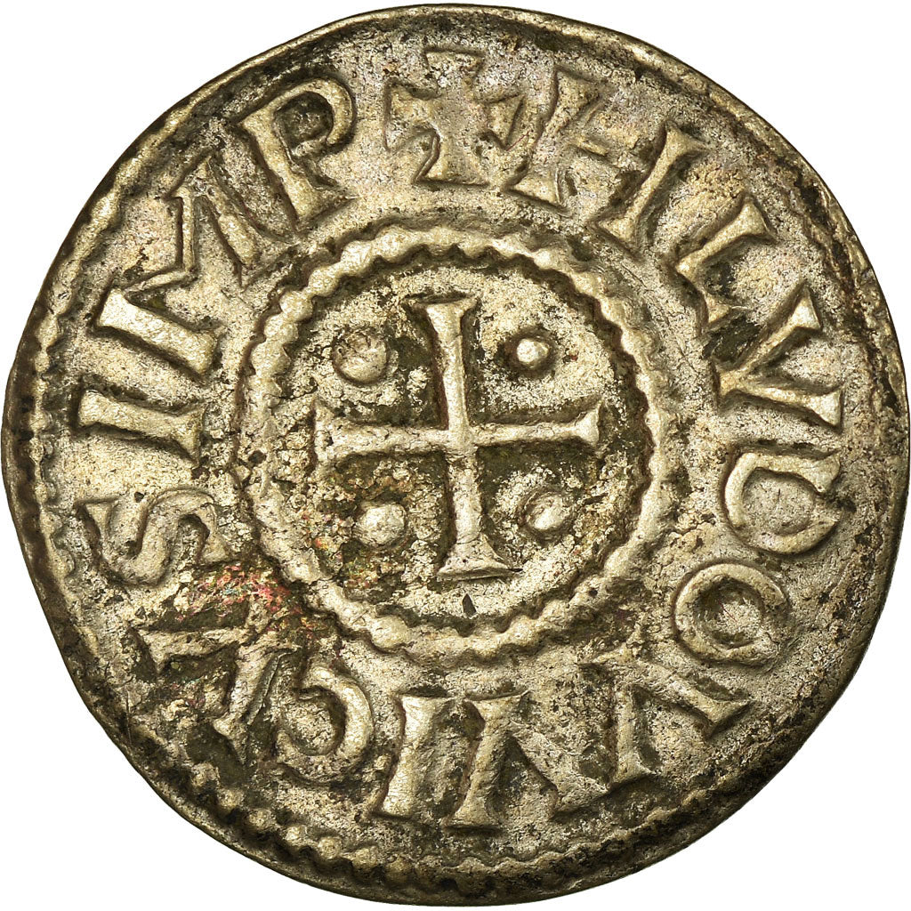 Moneta, Francja, Louis le Pieux, Denier, 822-840, AU(50-53), Srebro, Prou:1016