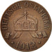 Munten, DUITS OOST AFRIKA, Wihelm II, Heller, 1912, Hamburg, ZF+, Bronze, KM:7