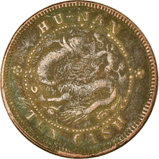 Münze, China, HUNAN PROVINCE, Kuang-hs, 10 Cash, 1902, SGE+, Kupfer, KM:112.12