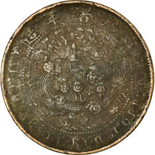 Coin, China, EMPIRE, Kuang-hs, 10 Cash, 1907, VF(20-25), Copper, KM:10.4