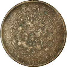 Coin, China, EMPIRE, Kuang-hs, 10 Cash, 1907, VF(20-25), Copper, KM:10.4