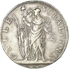 Moeda, ESTADOS ITALIANOS, PIEDMONT REPUBLIC, 5 Francs, An 10, Turin, EF(40-45)