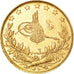 Coin, Turkey, Muhammad V, 100 Kurush, 1914, Qustantiniyah, AU(55-58), Gold