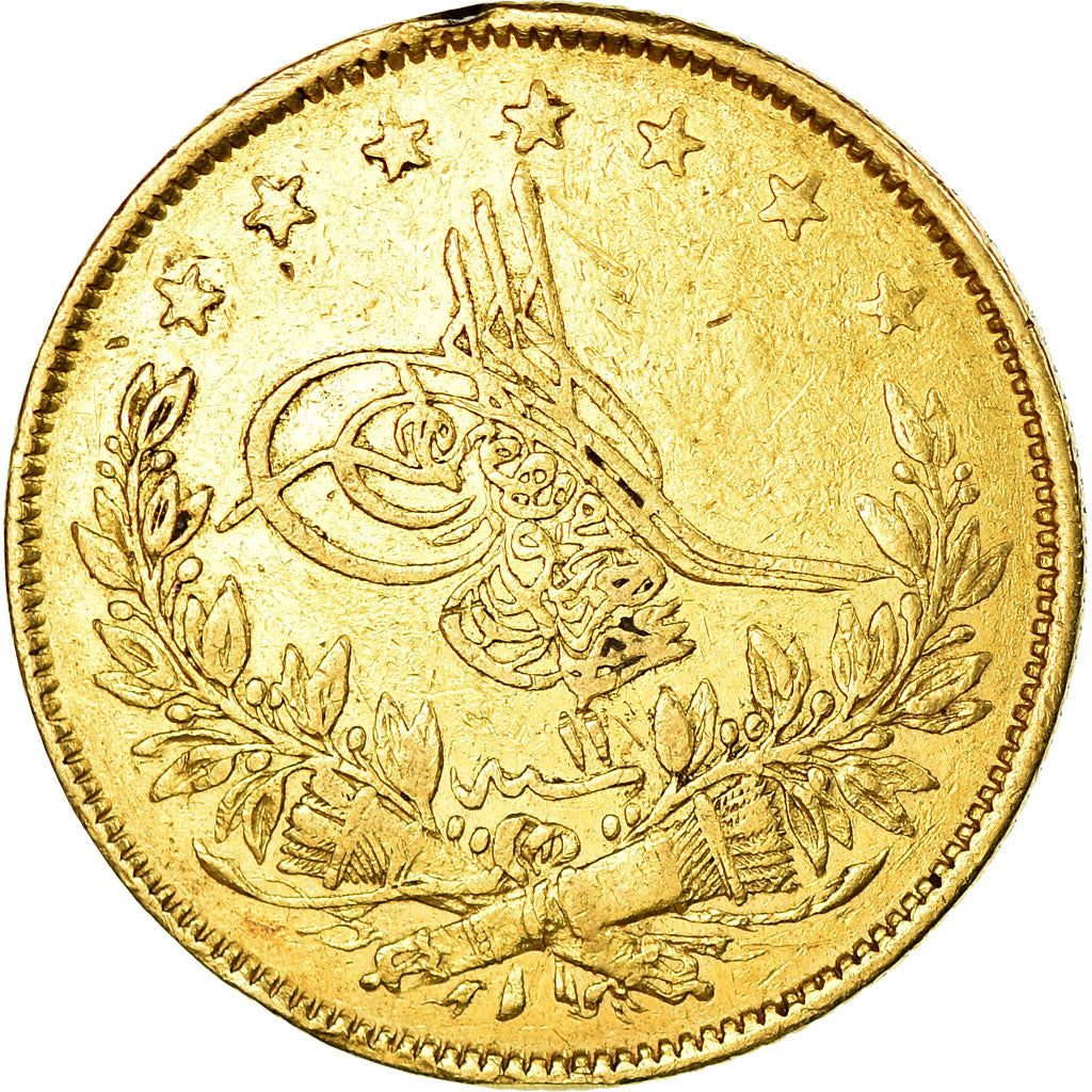 Coin, Turkey, Abdul Aziz, 100 Kurush, 1870, Qustantiniyah, EF(40-45), Gold