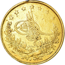 Coin, Turkey, Abdul Aziz, 100 Kurush, 1870, Qustantiniyah, EF(40-45), Gold
