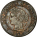 Monnaie, France, Cérès, Centime, 1872, Bordeaux, TTB+, Bronze, Gadoury:88