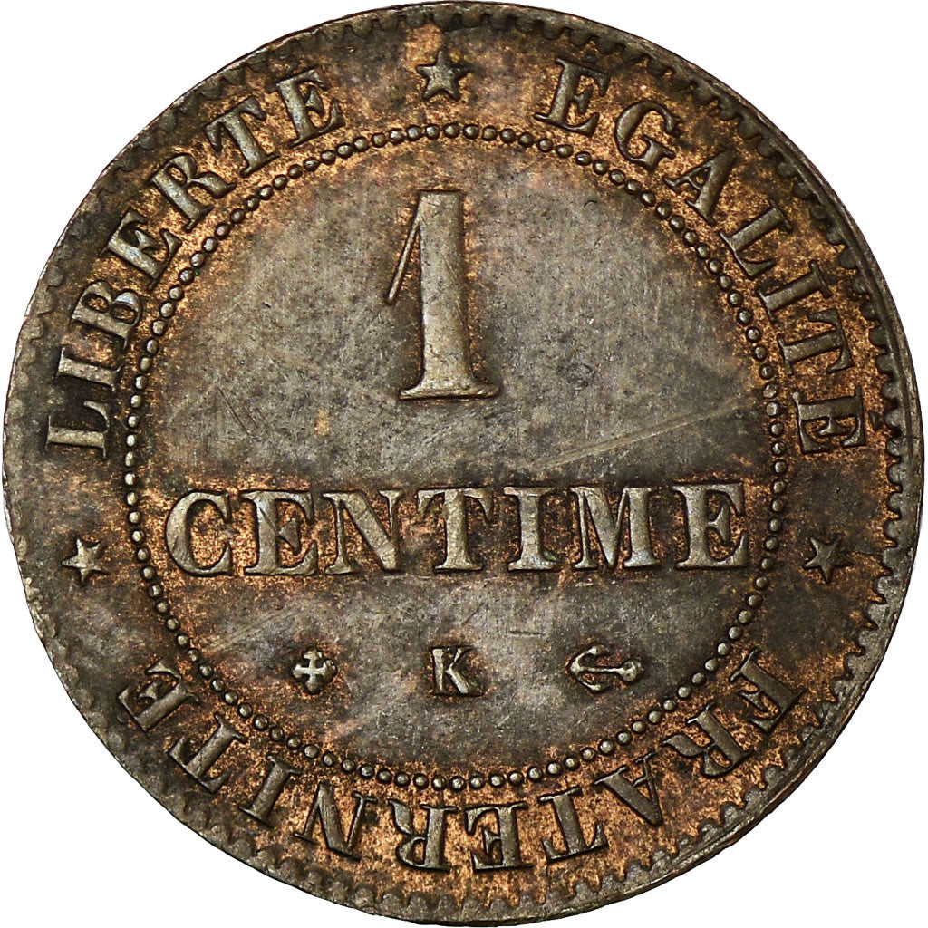 Moneta, Francia, Cérès, Centime, 1872, Bordeaux, SPL-, Bronzo, KM:826.2