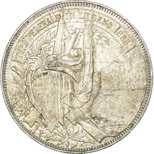 Coin, Switzerland, 5 Francs, 1883, Lugano, AU(50-53), Silver, KM:S16