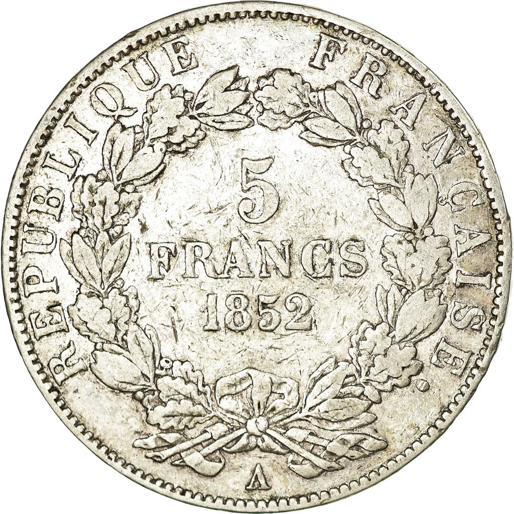 Moneta, Francja, Napoléon III, 5 Francs, 1852, Paris, VF(20-25), Srebro