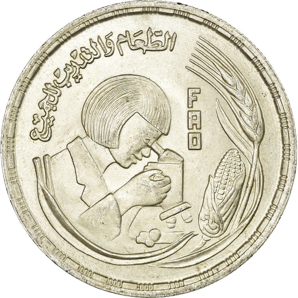 Moneta, Egipt, Pound, 1978, MS(60-62), Srebro, KM:482