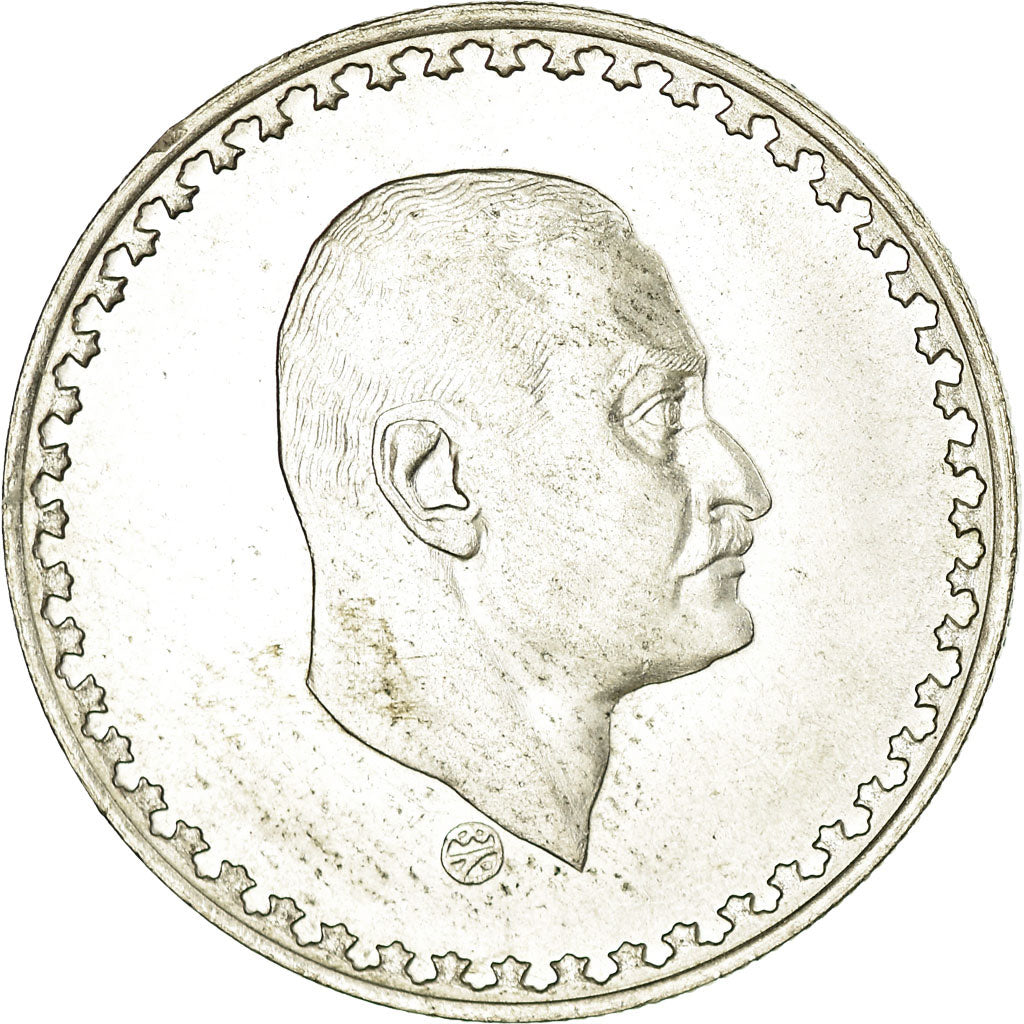 Coin, Egypt, Nasser, 50 Piastres, 1970, AU(55-58), Silver, KM:423